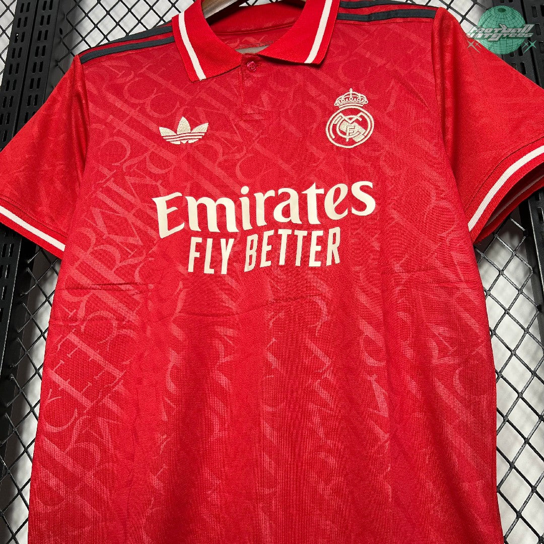 Real Madrid 24 25 Special Red Jersey FootballVntgTees