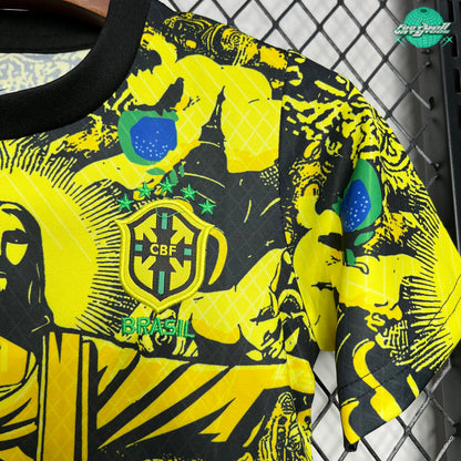 Brazil 24/25 Special "Jesus" Kids Yellow Kit