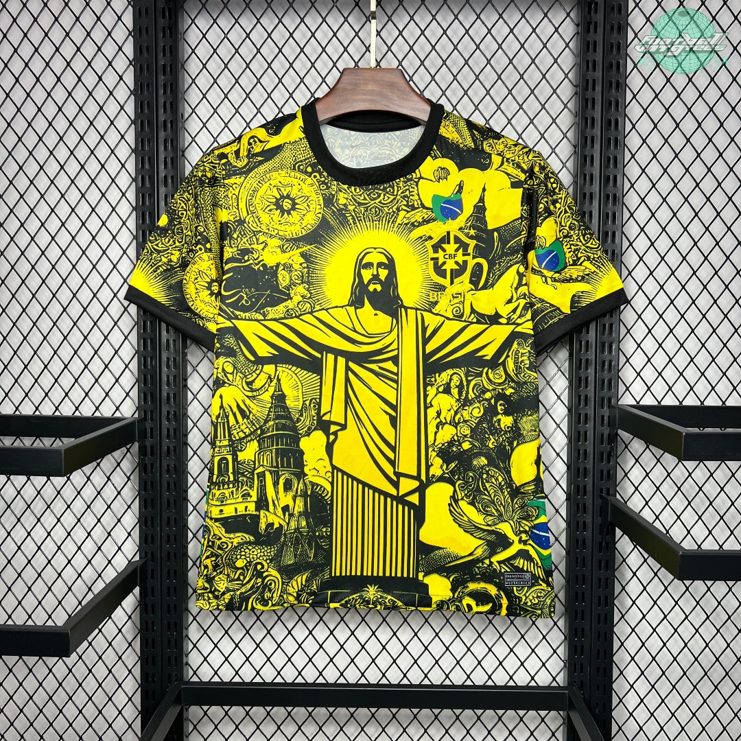 Brazil 24/25 Special "Jesus" Yellow Jersey