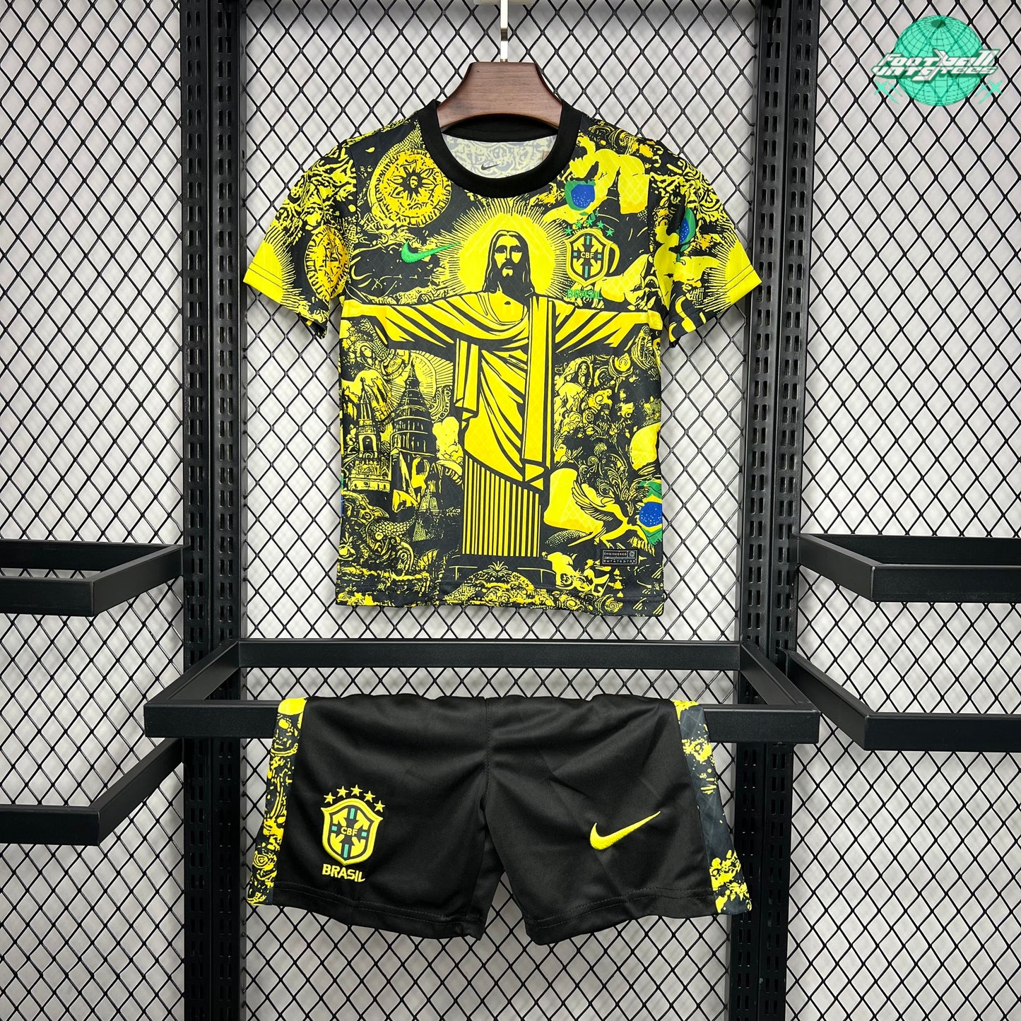 Brazil 24/25 Special "Jesus" Kids Yellow Kit