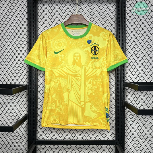 Brazil 24/25 Special "Jesus" Yellow & Green Jersey