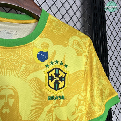 Brazil 24/25 Special "Jesus" Yellow & Green Jersey