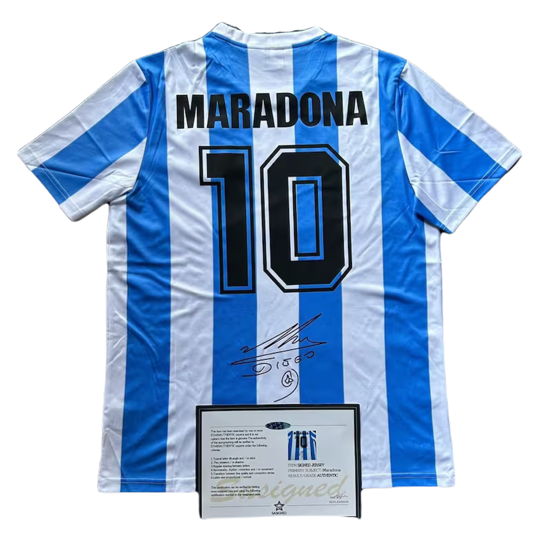 *Maradona Signed* Argentina 1986 Home Jersey