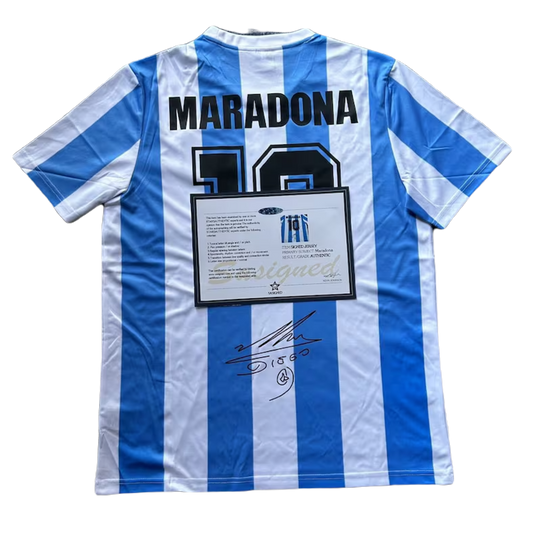 *Maradona Signed* Argentina 1986 Home Jersey