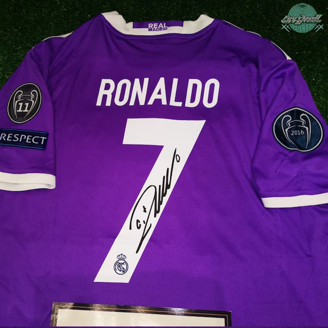 *Ronaldo Signed* Real Madrid 2016/17 Away Purple Jersey